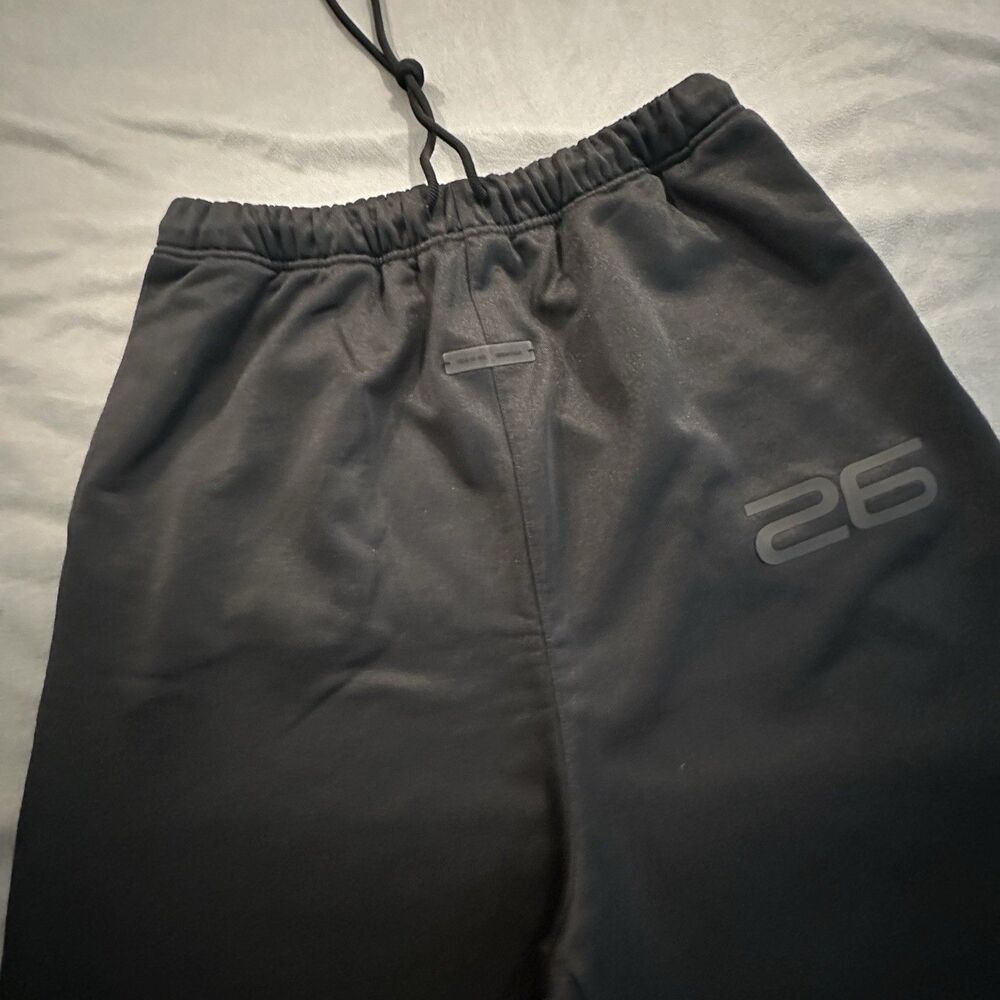 Fear of God Essentials Vintage Black Sweatpants Men's M Baggy Wide Leg #26 - Picture 7 of 16